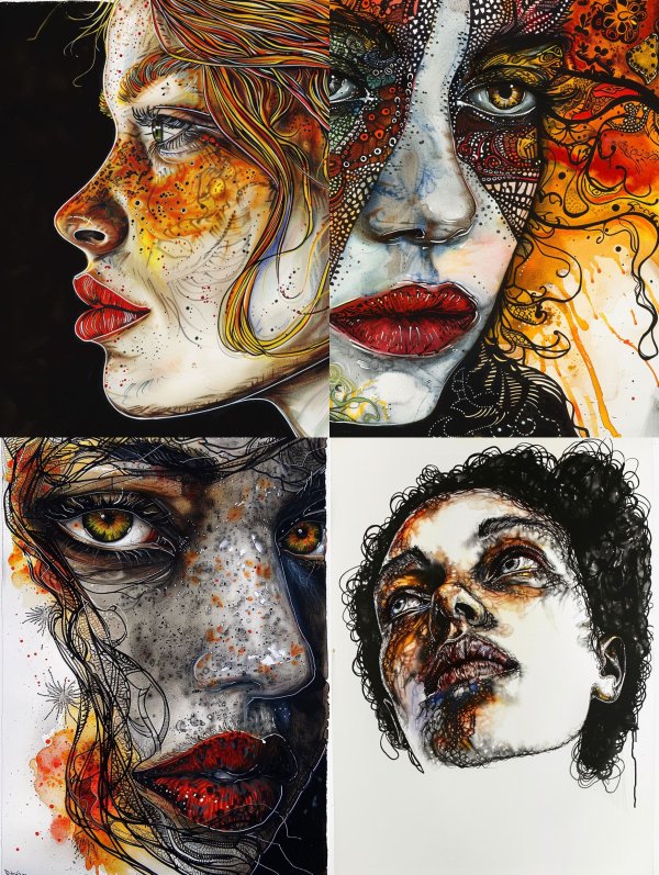 Golden Freckled Ethereal Portrait