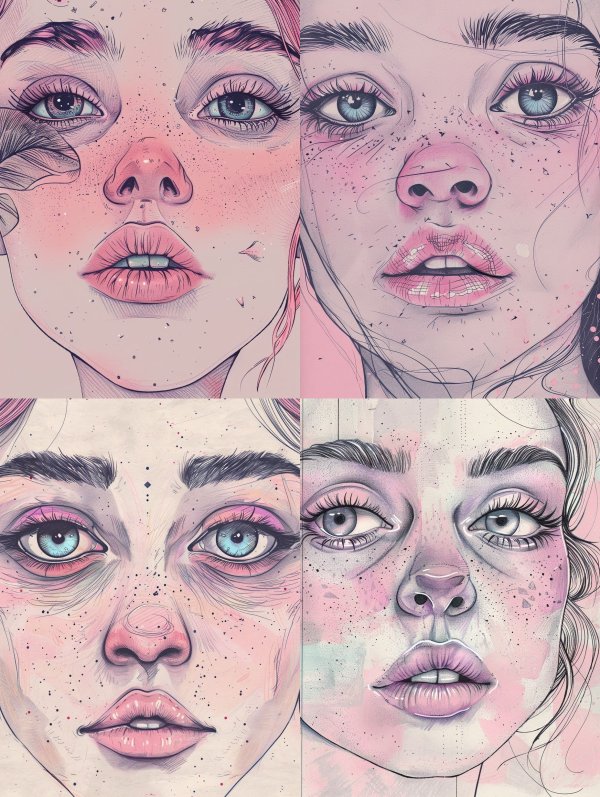 Ethereal Pastel Dream Portrait