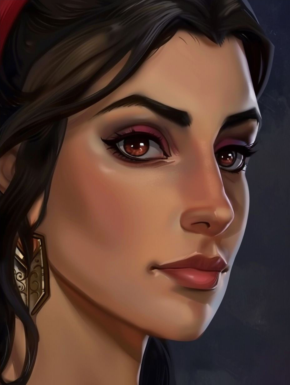 Radiant Amber Glow Portrait