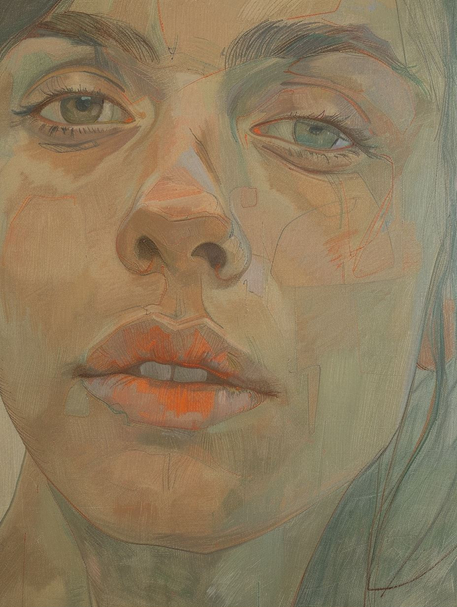 Ethereal Pastel Portrait Study