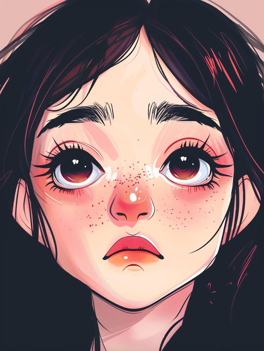Ethereal Stylized Portrait Gaze