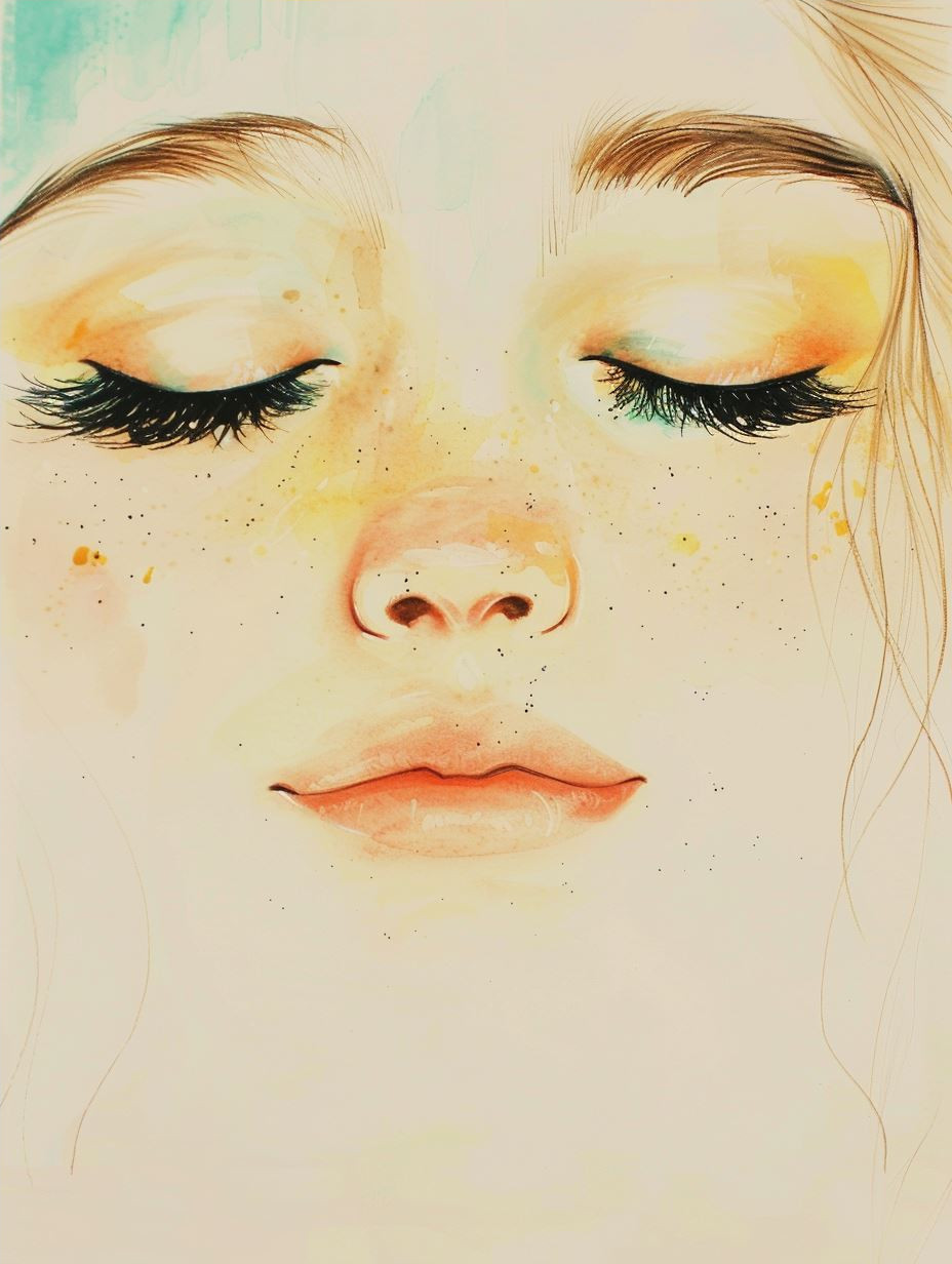 Celestial Watercolor Portrait Dream - Image 4