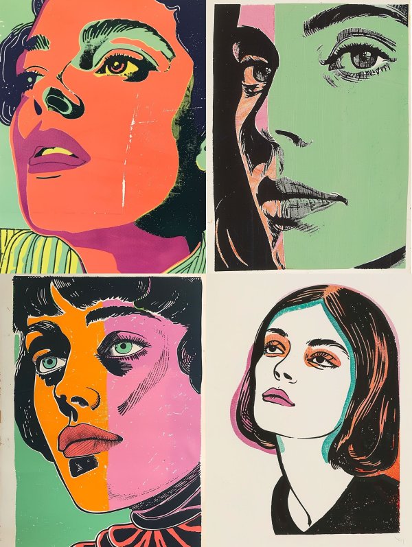 Vibrant Pop Art Portrait Series