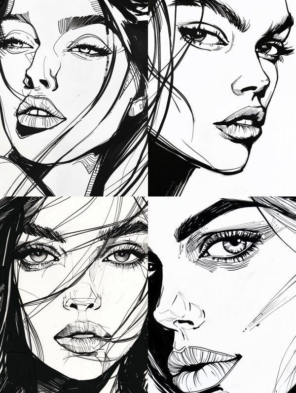 Bold Ink Fashion Illustration
