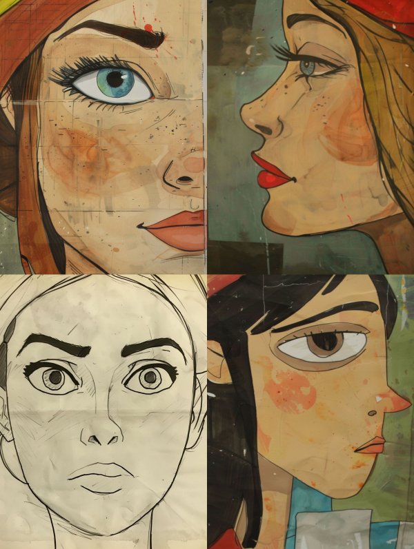 Vintage Comic Portrait Study