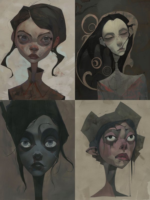 Melancholy Gothic Portrait Studies