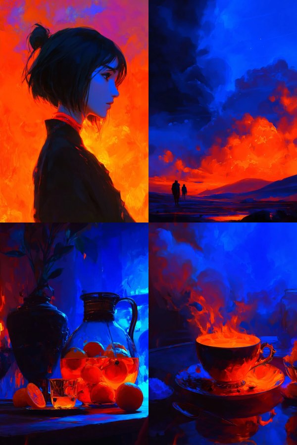 Crimson Ember Silhouette