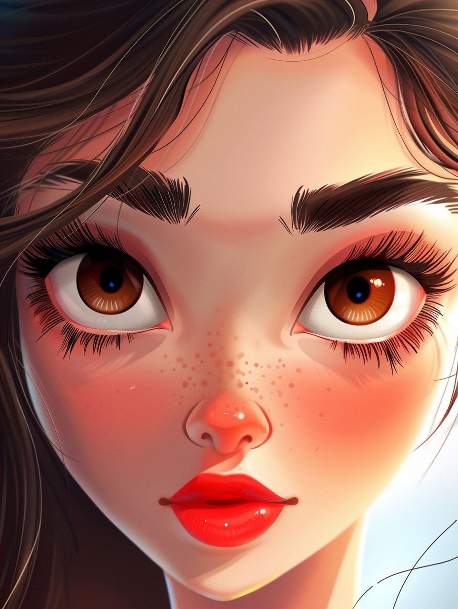 Sun-Kissed Digital Anime Portrait - Image 4