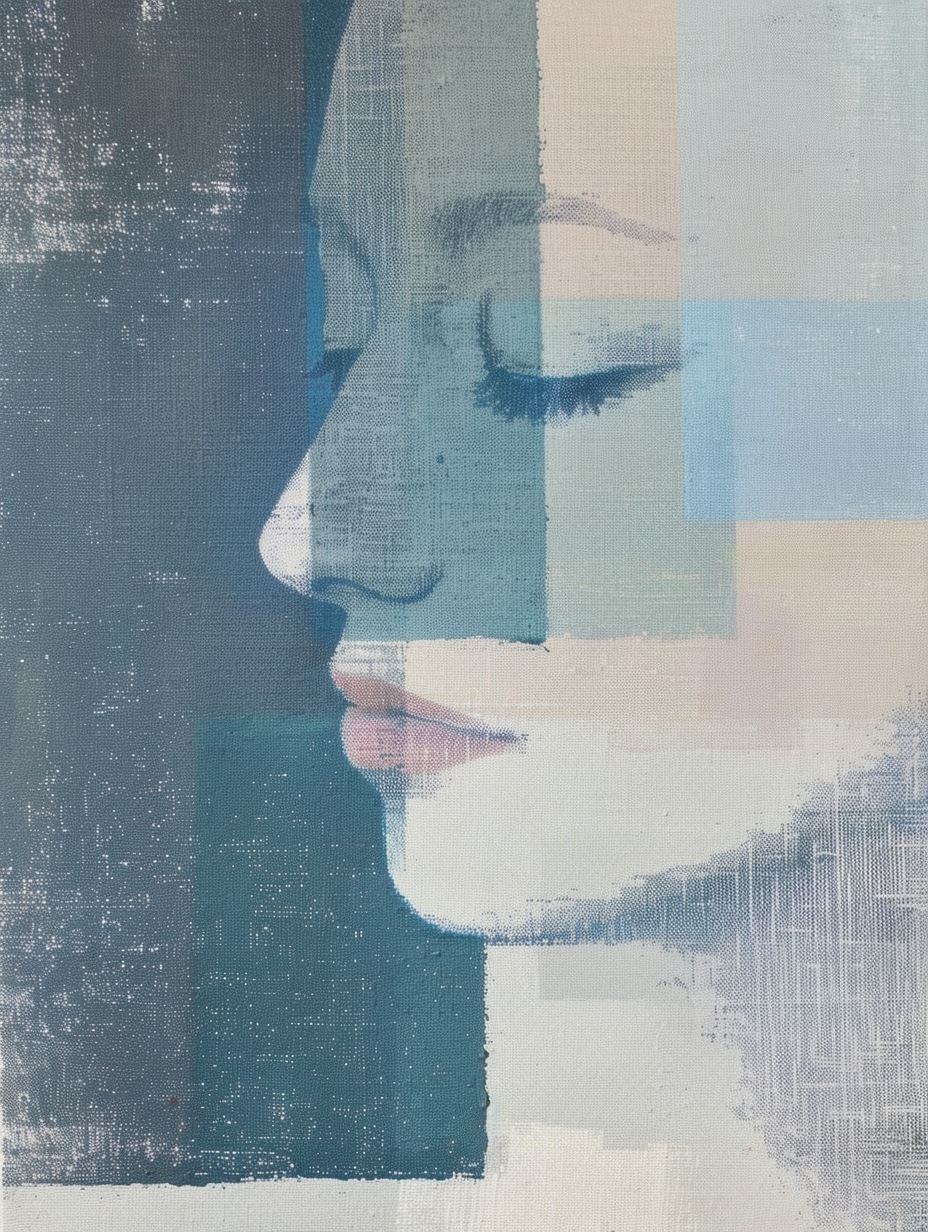 Fragmented Serenity in Blue - Image 1