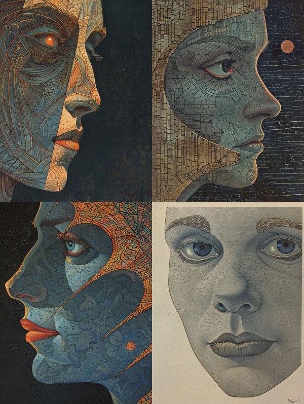 Intricate Mechanical Soul Portrait