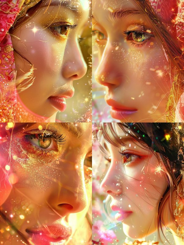 Golden Radiance Ethereal Portrait