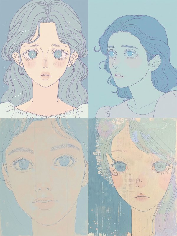 Ethereal Pastel Anime Portraits
