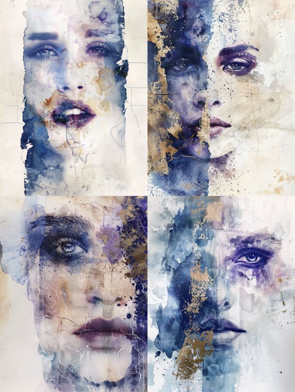 Ethereal Watercolor Muse