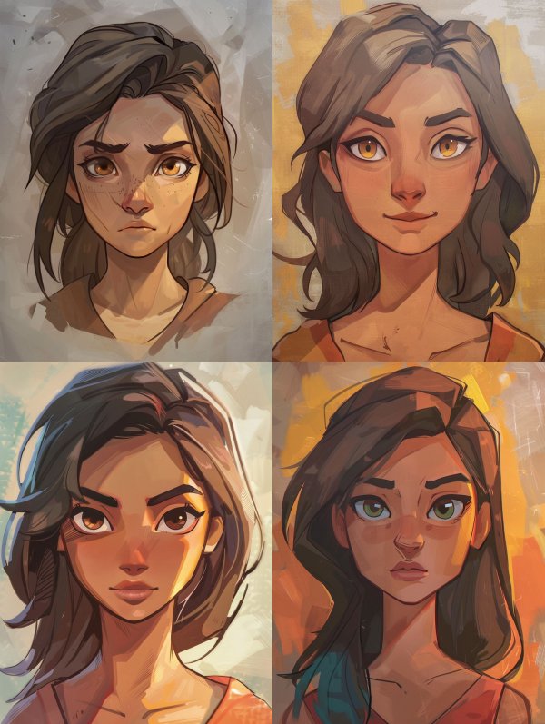 Stylized Digital Character Portrait Studies