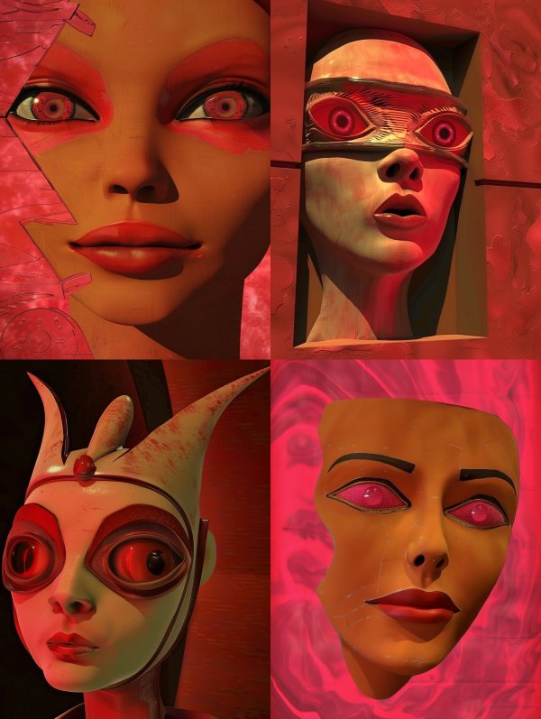 Crimson Cybernetic Gaze
