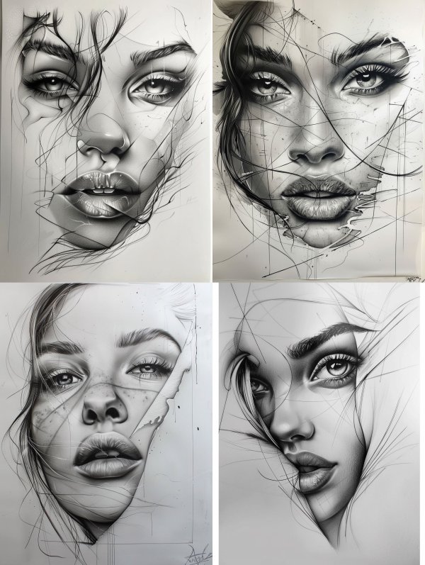 Ethereal Charcoal Portrait Studies