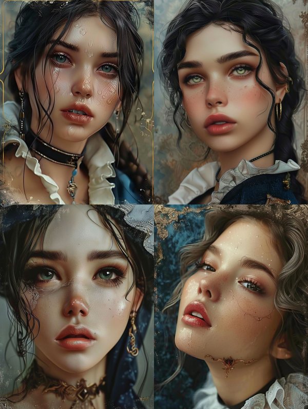 Dewy Ethereal Gothic Portrait
