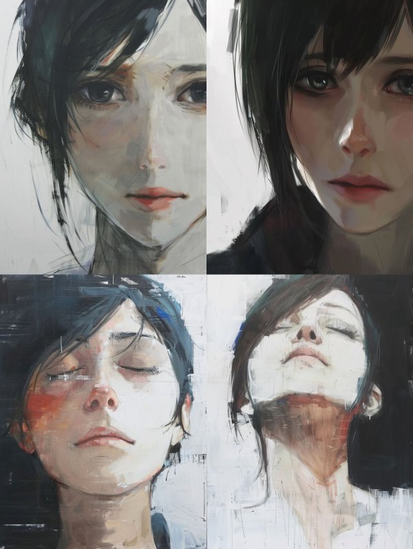 Ethereal Digital Portrait Studies