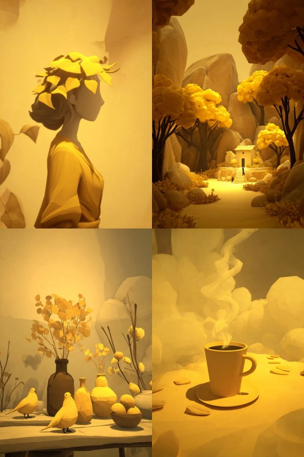 Golden Solar Silhouette