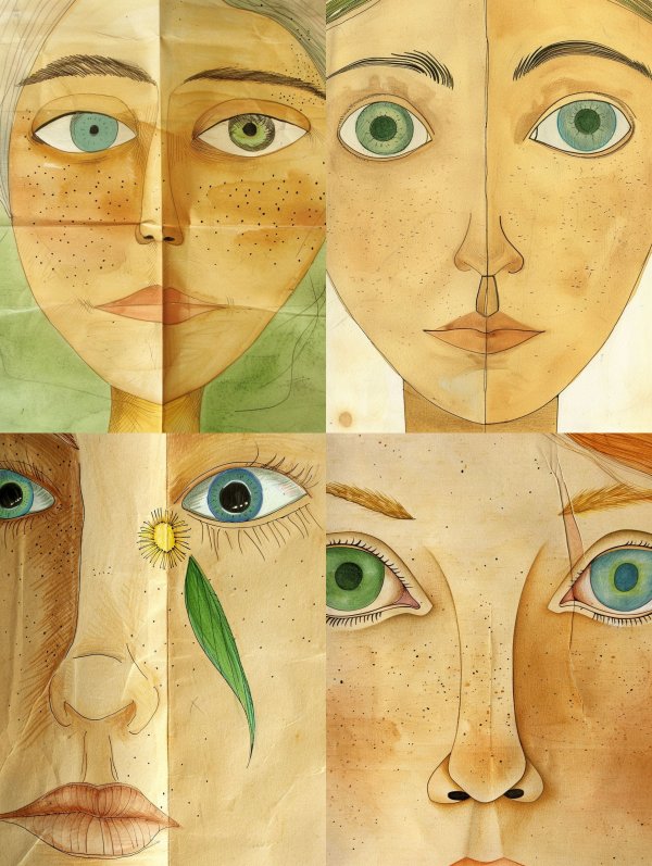 Rustic Paper Portrait