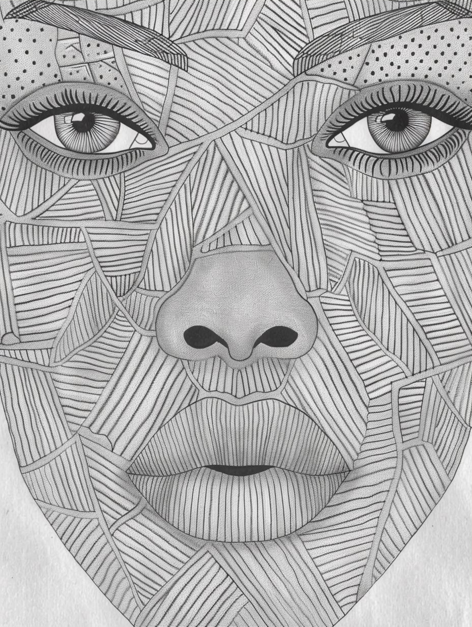 Mystic Ink Mandala Portrait
