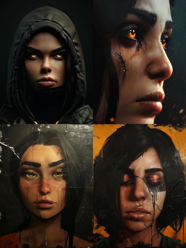 Shadowed Gaze of Amber Light