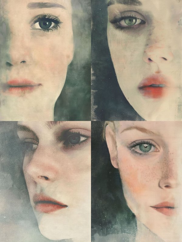 Ethereal Gaze in Soft Pastel