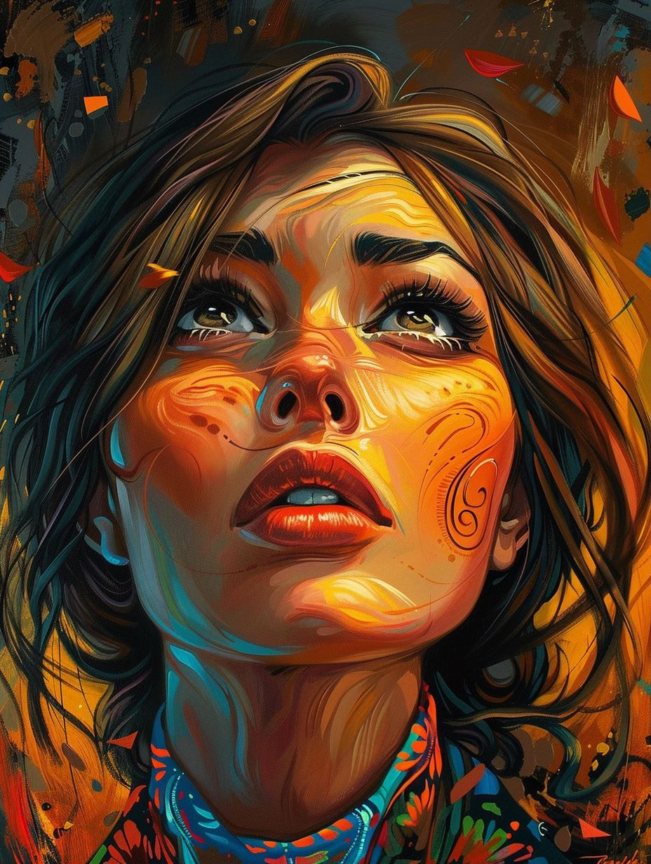 Vibrant Ethereal Portrait of Wonder