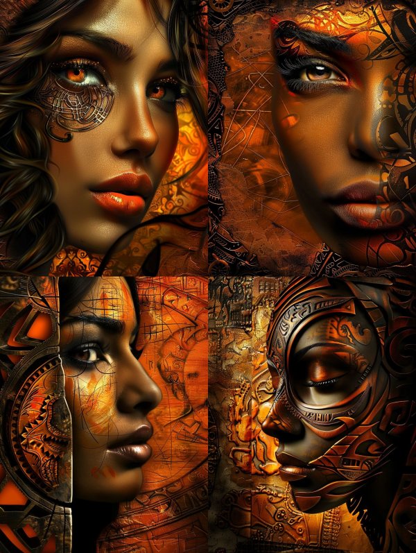 Golden Ember Mystical Portrait