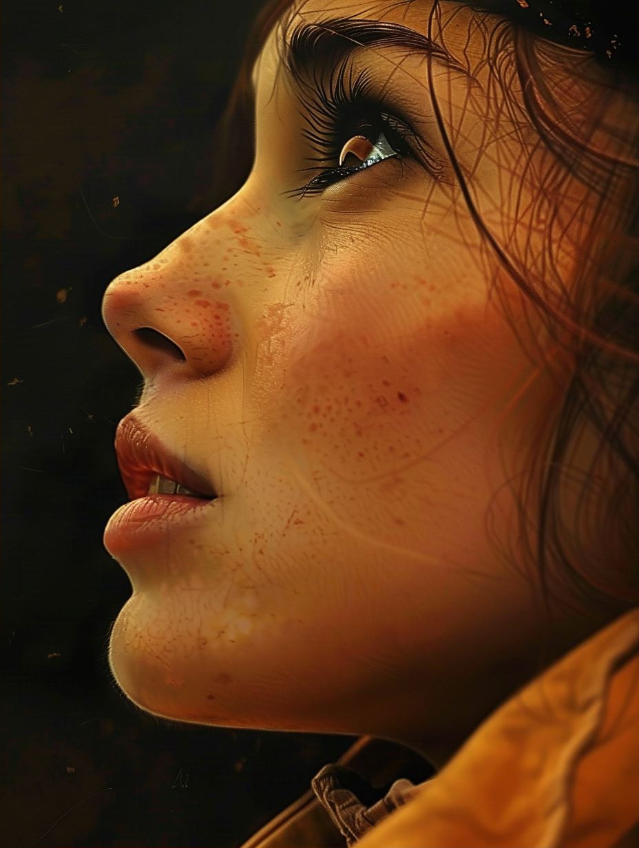 Fractured Golden Porcelain Beauty
