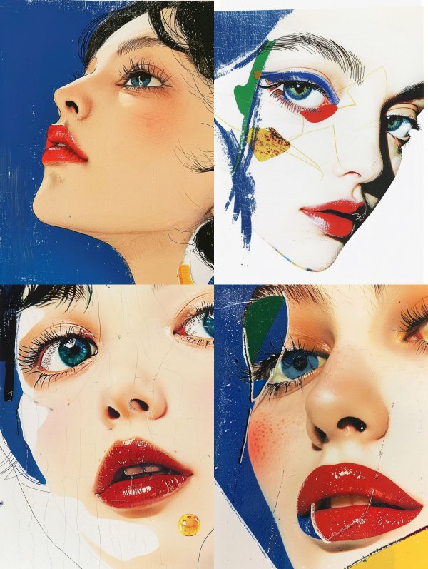 Azure Pop Portrait