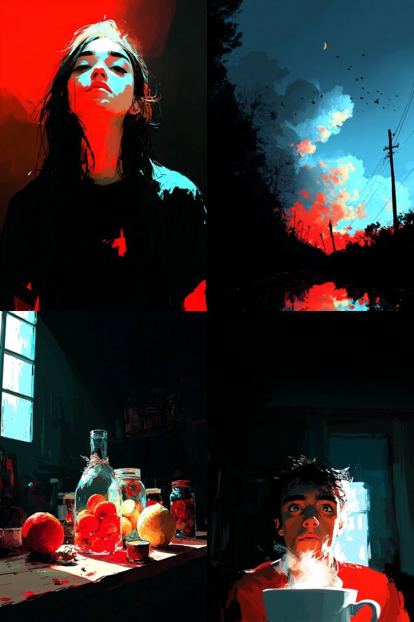 Crimson Shadow Portrait