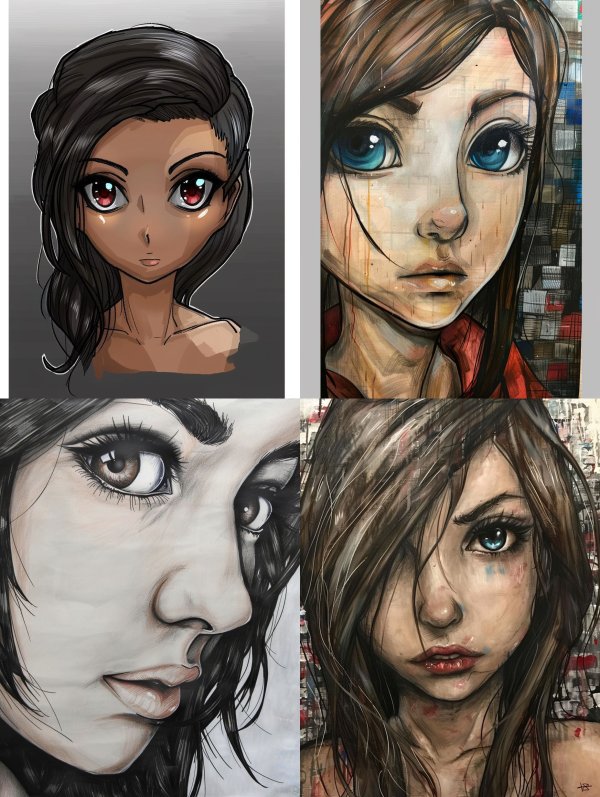 Ethereal Gaze Digital Portrait