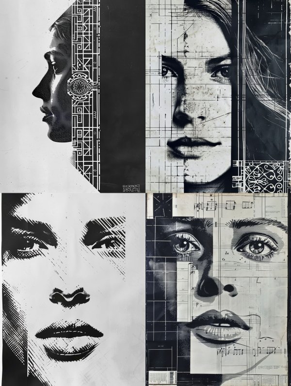 Monochrome Geometric Soul