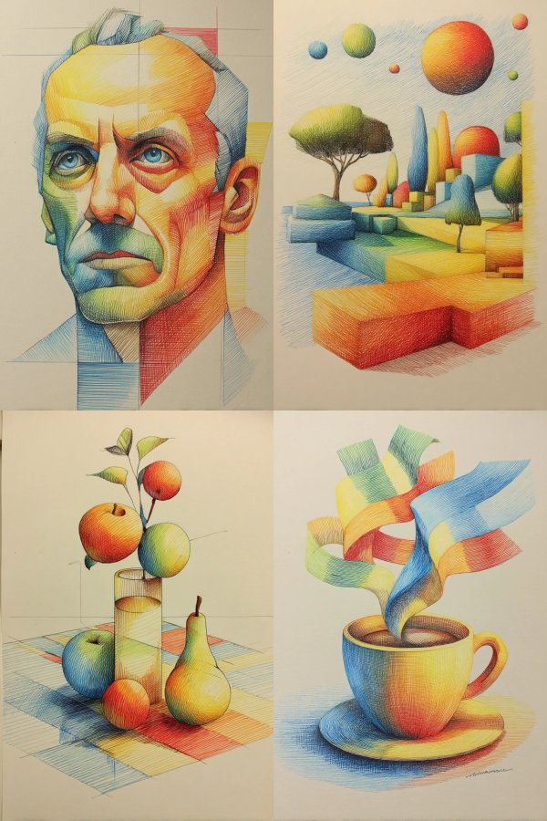 Prismatic Linear Portrait