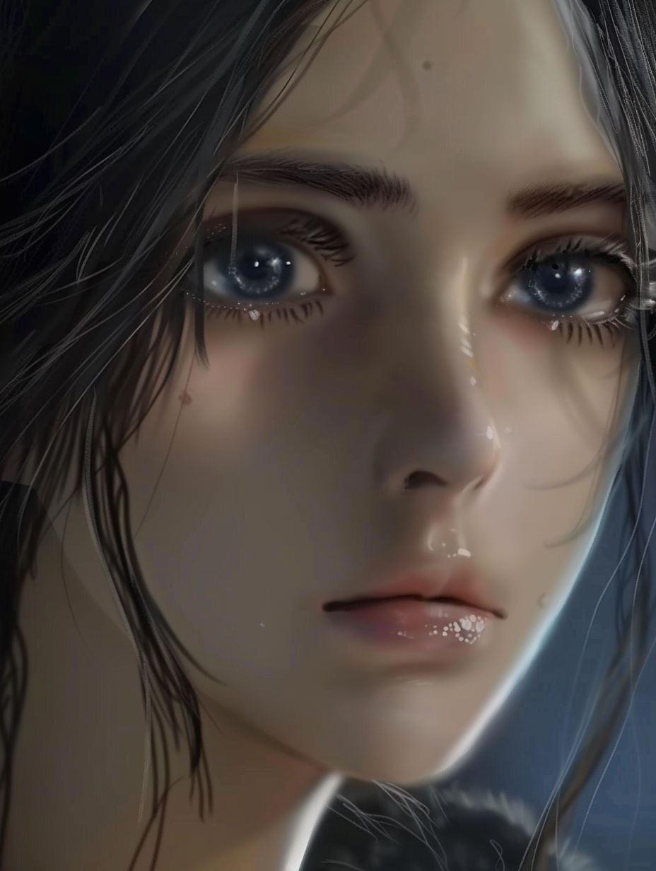 Ethereal Gaze of Dusty Elegance