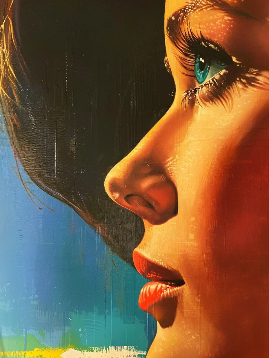 Crimson Lips in Golden Shadow - Image 4