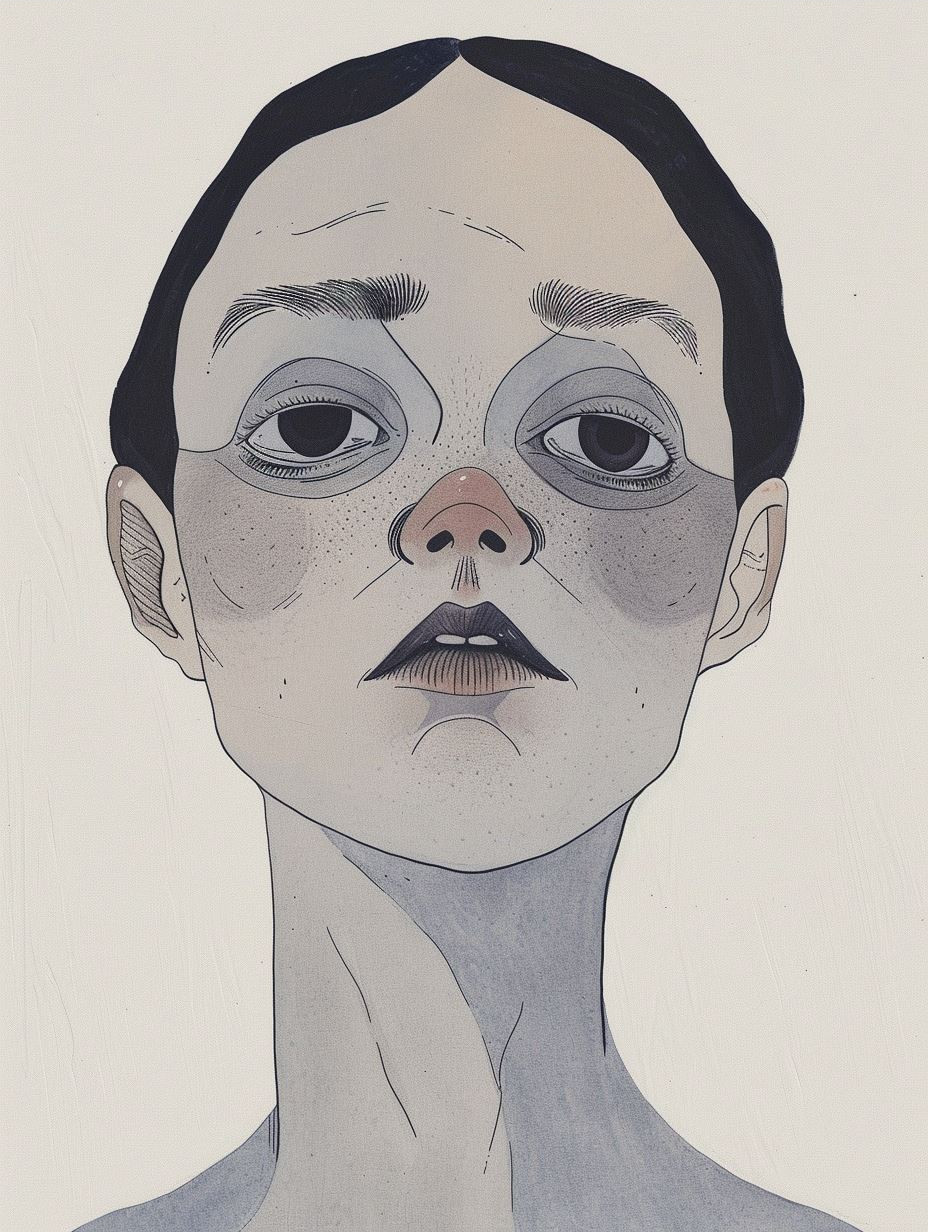 Ethereal Gaze in Muted Tones