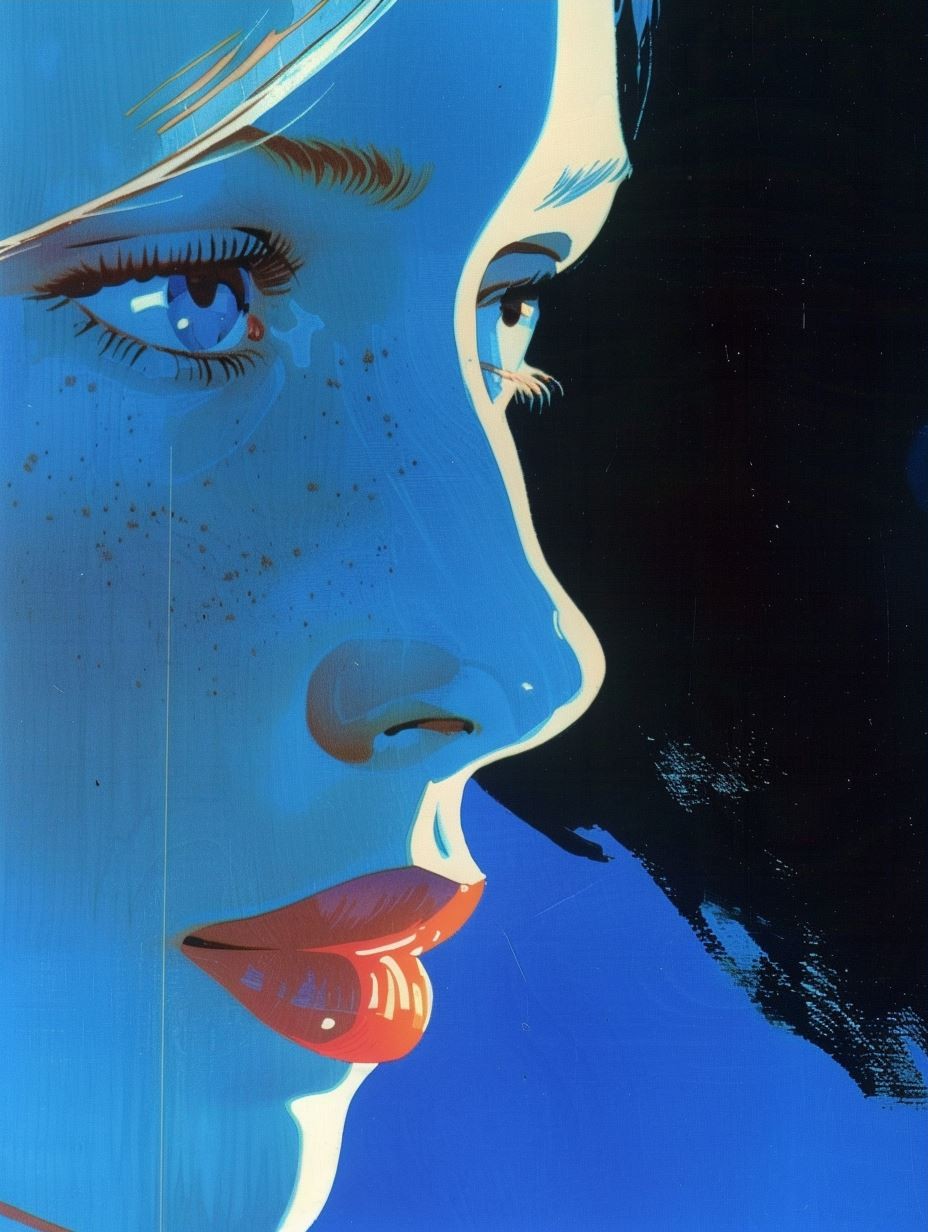 Azure Gaze Elegance