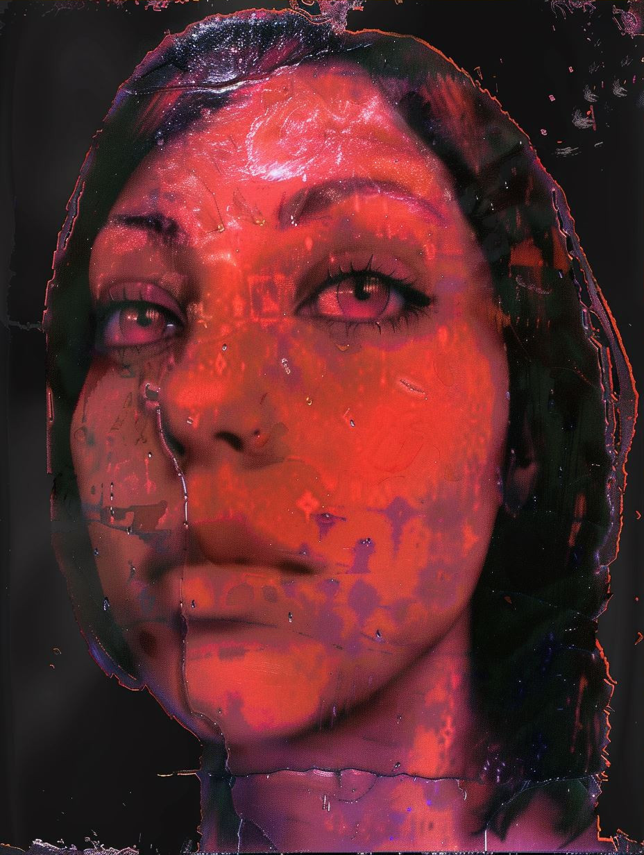 Gilded Digital Fragmented Portrait