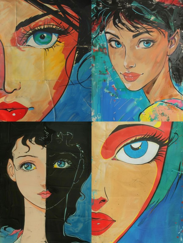Vibrant Pop Art Portrait Study