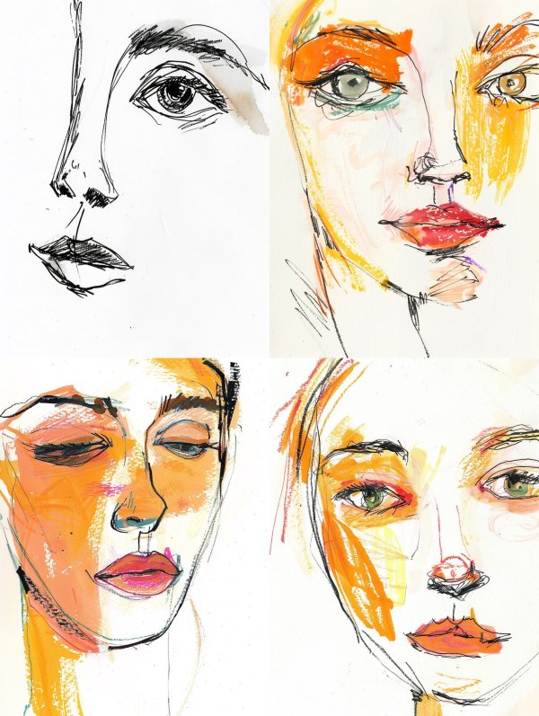Minimalist Ink Portrait