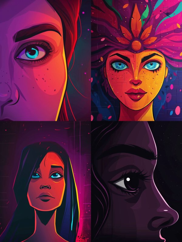 Neon Cyberpunk Portrait Study