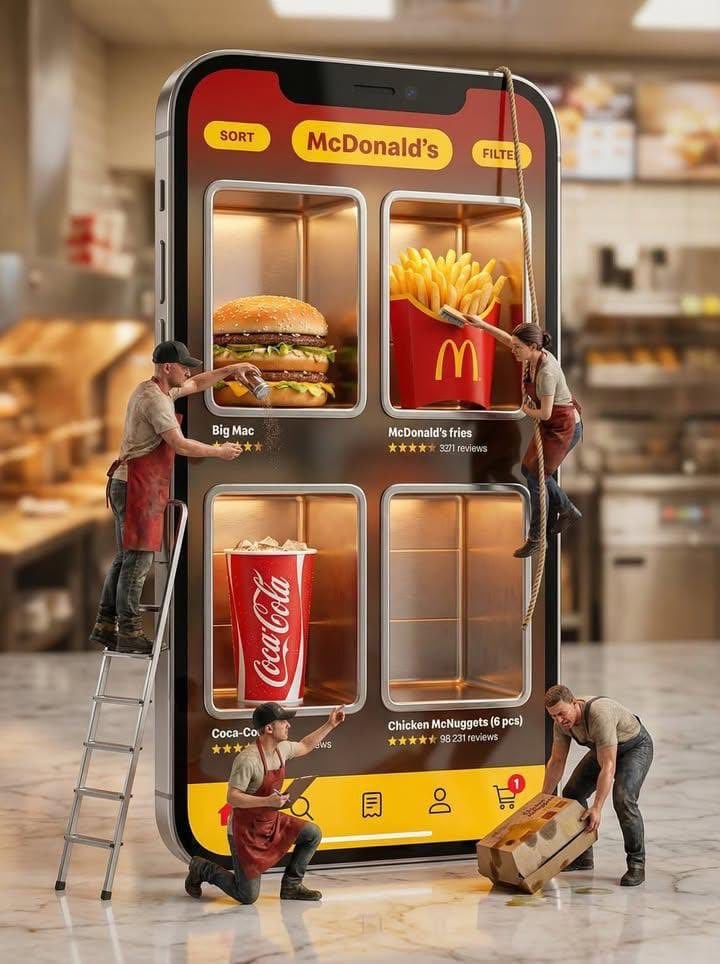 McDonald's App Surreal Miniature Kitchen