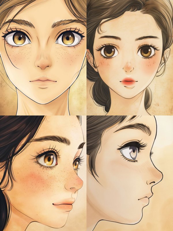 Golden Gaze Anime Portrait