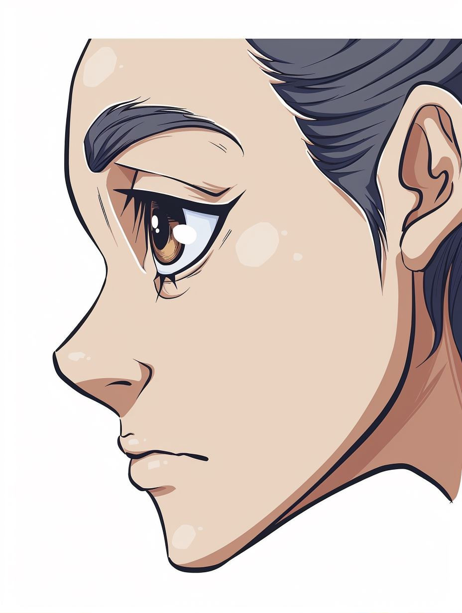 Ethereal Blue Ink Manga Portrait - Image 2