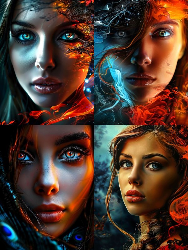 Celestial Fire and Ice Gaze