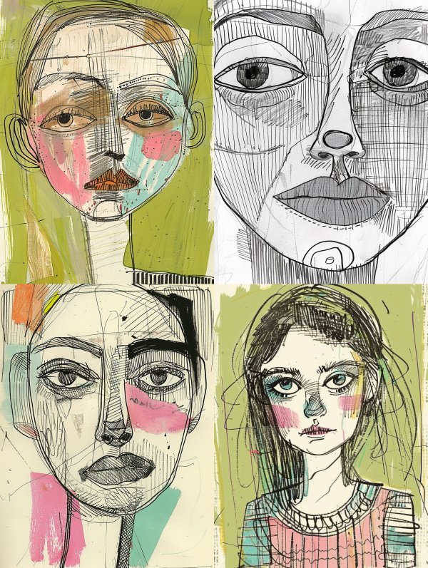 Abstract Expressionist Portrait