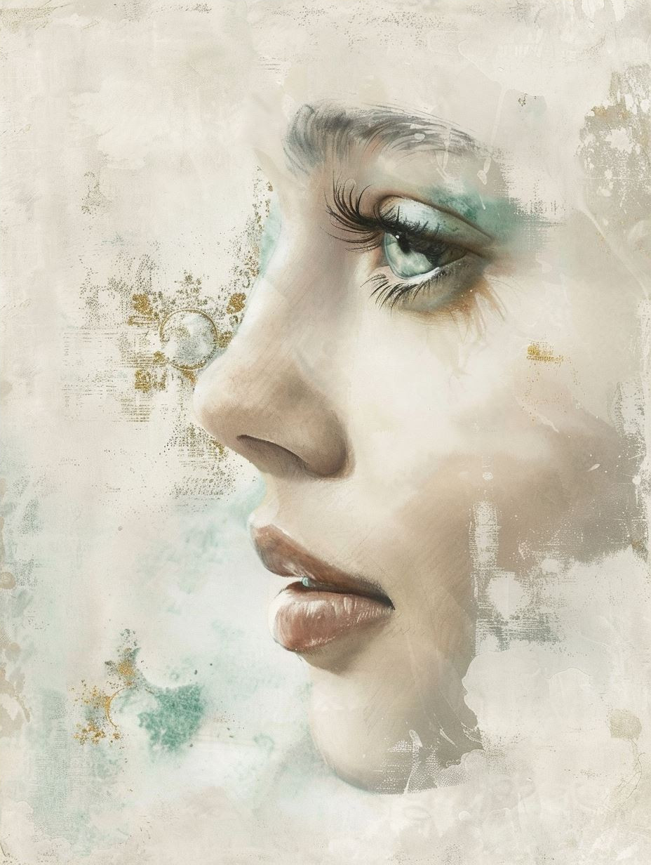 Ethereal Sage Botanical Portrait