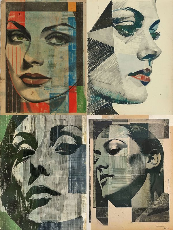Fragmented Modernist Portrait Study